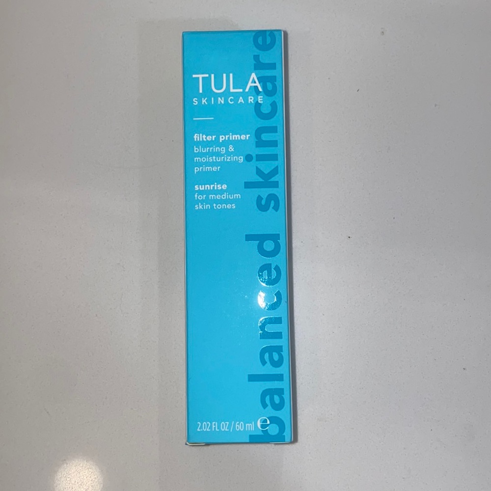 TULA supersized (2 oz) face filter blurring and moisturizing primer in Sunrise.